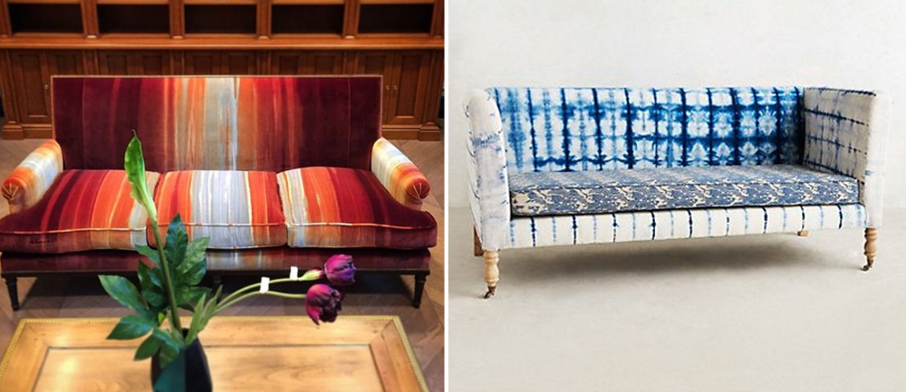 Couch customization using textile paint