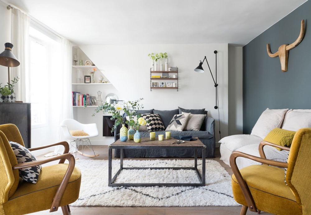 Scandinavian style with curry yellow