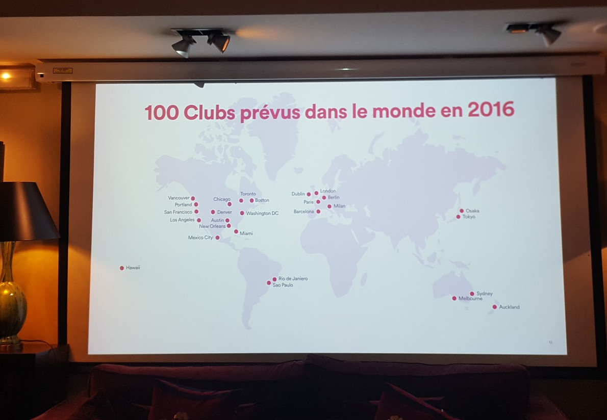 Carte du monde avec les villes qui auront leur club d'hôtes Airbnb